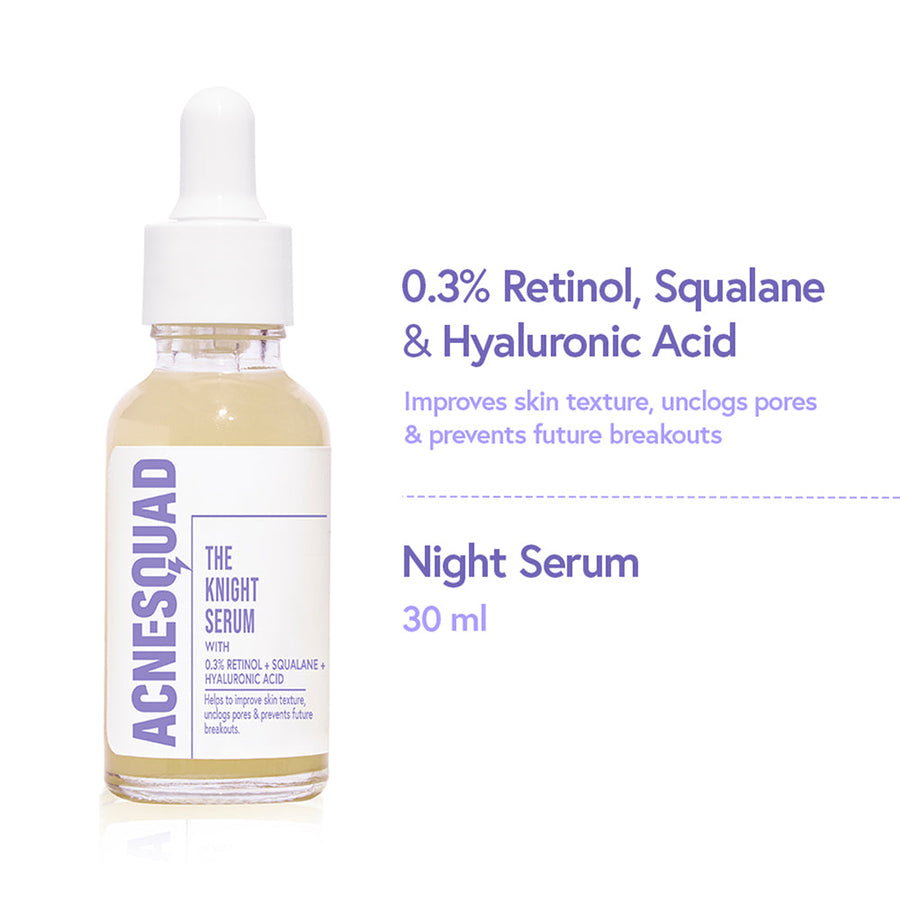 Knight Serum with 0.3% Retinol + Squalane + Hyaluronic Acid | 30ml